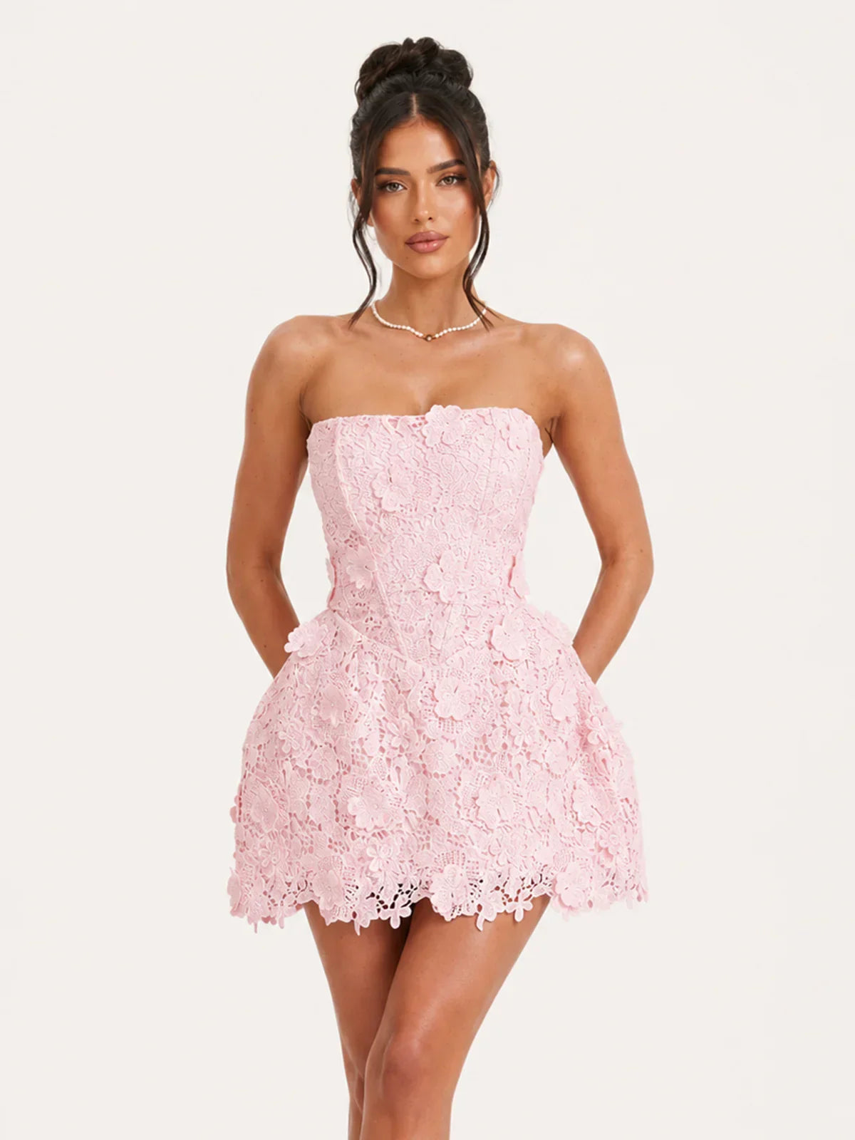 Leona Mini Dress - Blush