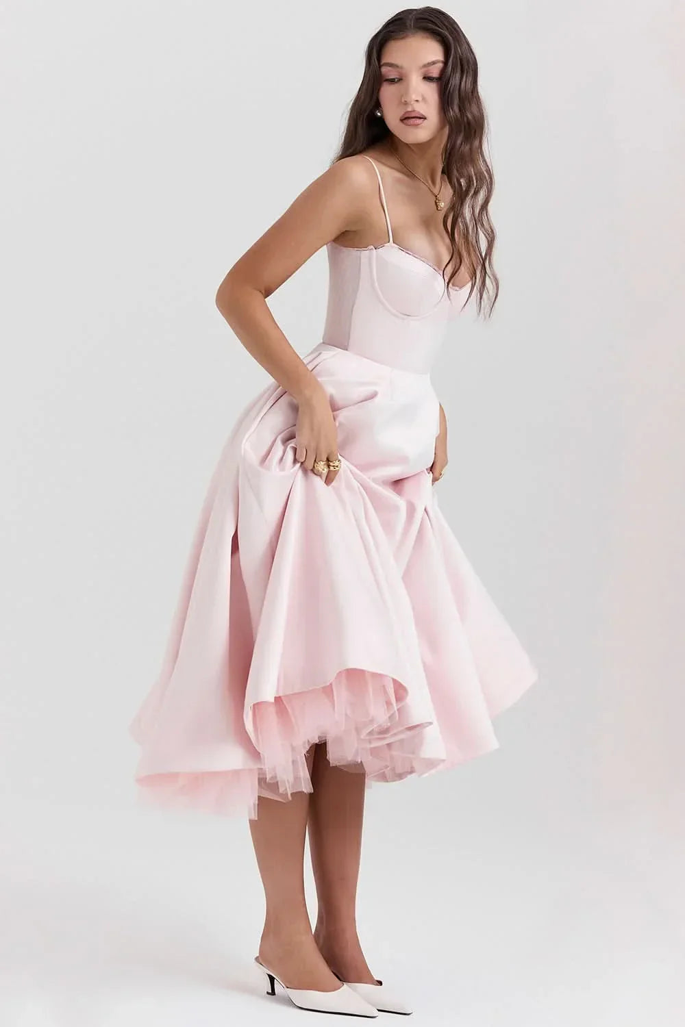 Evelyn Corset Midi Dress