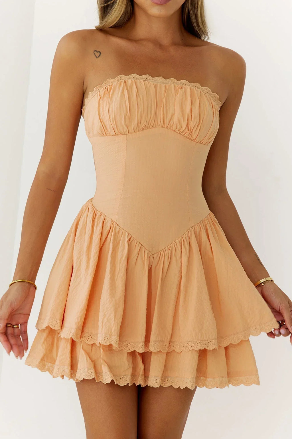 Glow Strapless Mini Dress