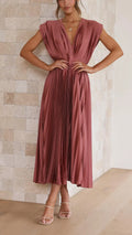 Rosalie Pleated Midi Dress