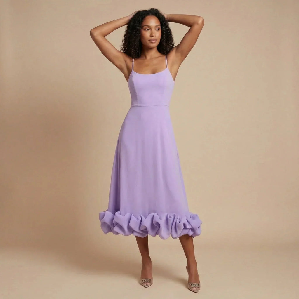 Isla Ruffle Midi Dress