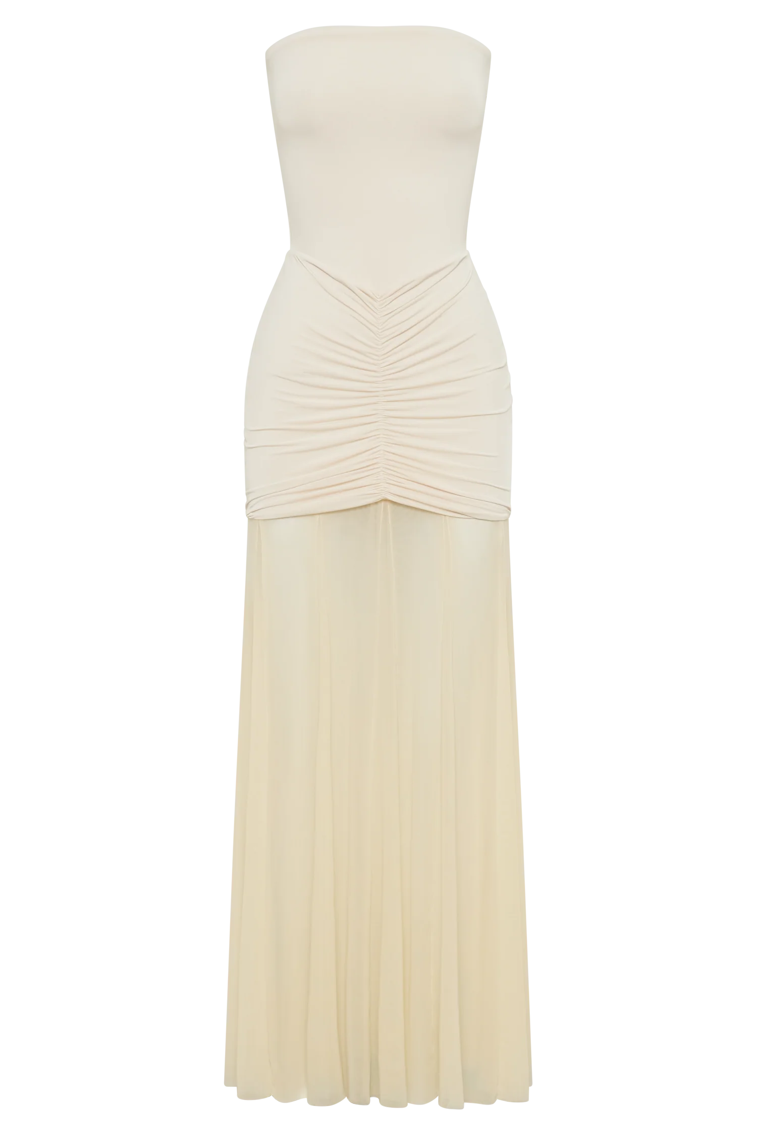 Caspian Off Shoulder Mesh Maxi Dress