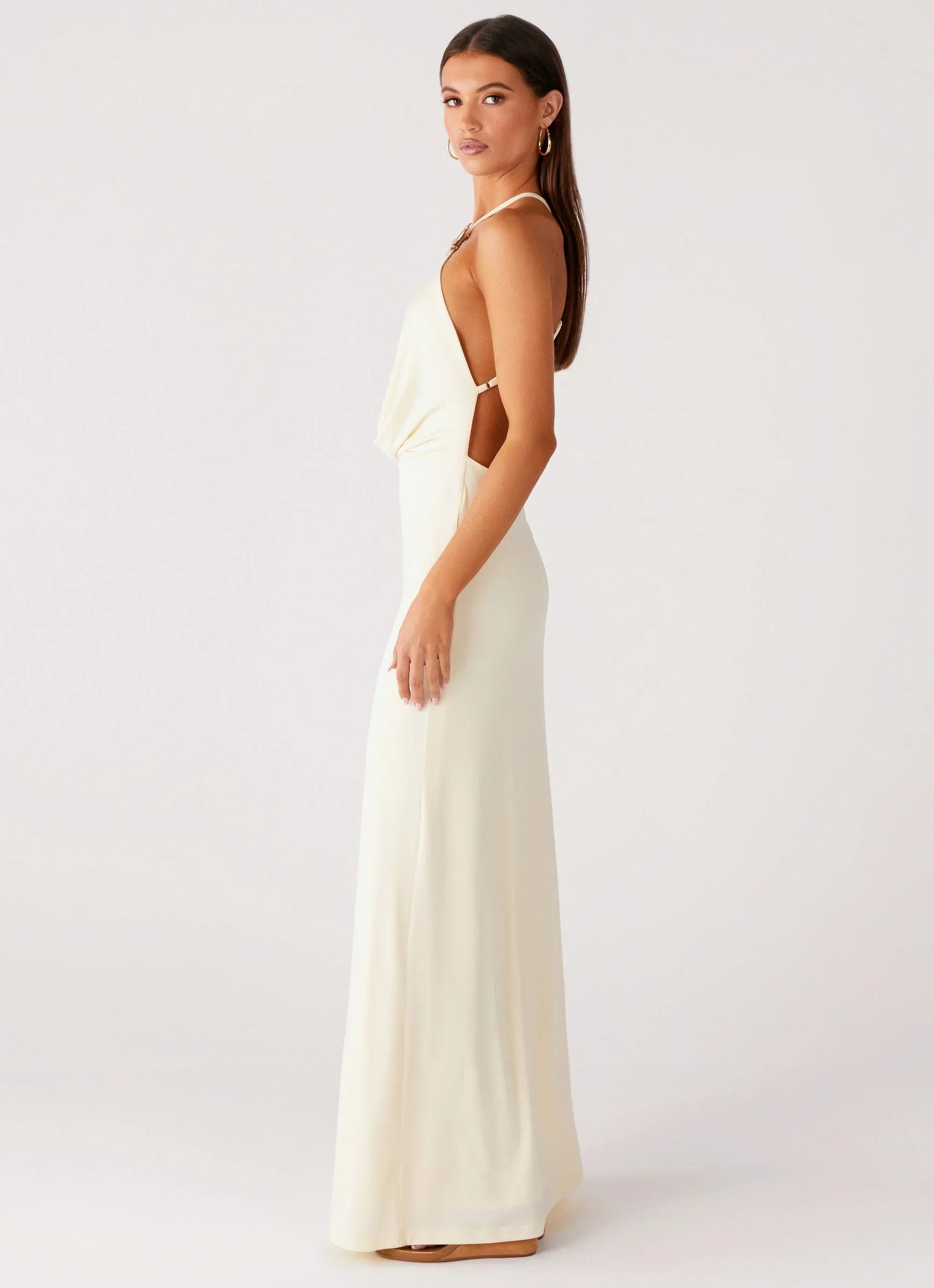 Mistlight Cowl Maxi Dress - Yellow