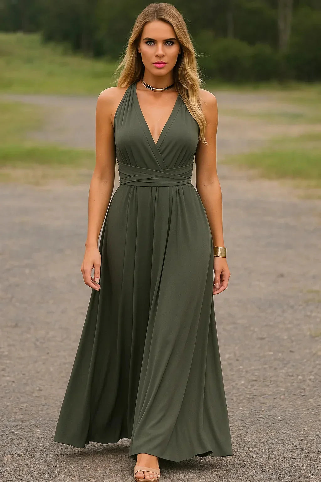 Isabella Wrap Maxi Dress