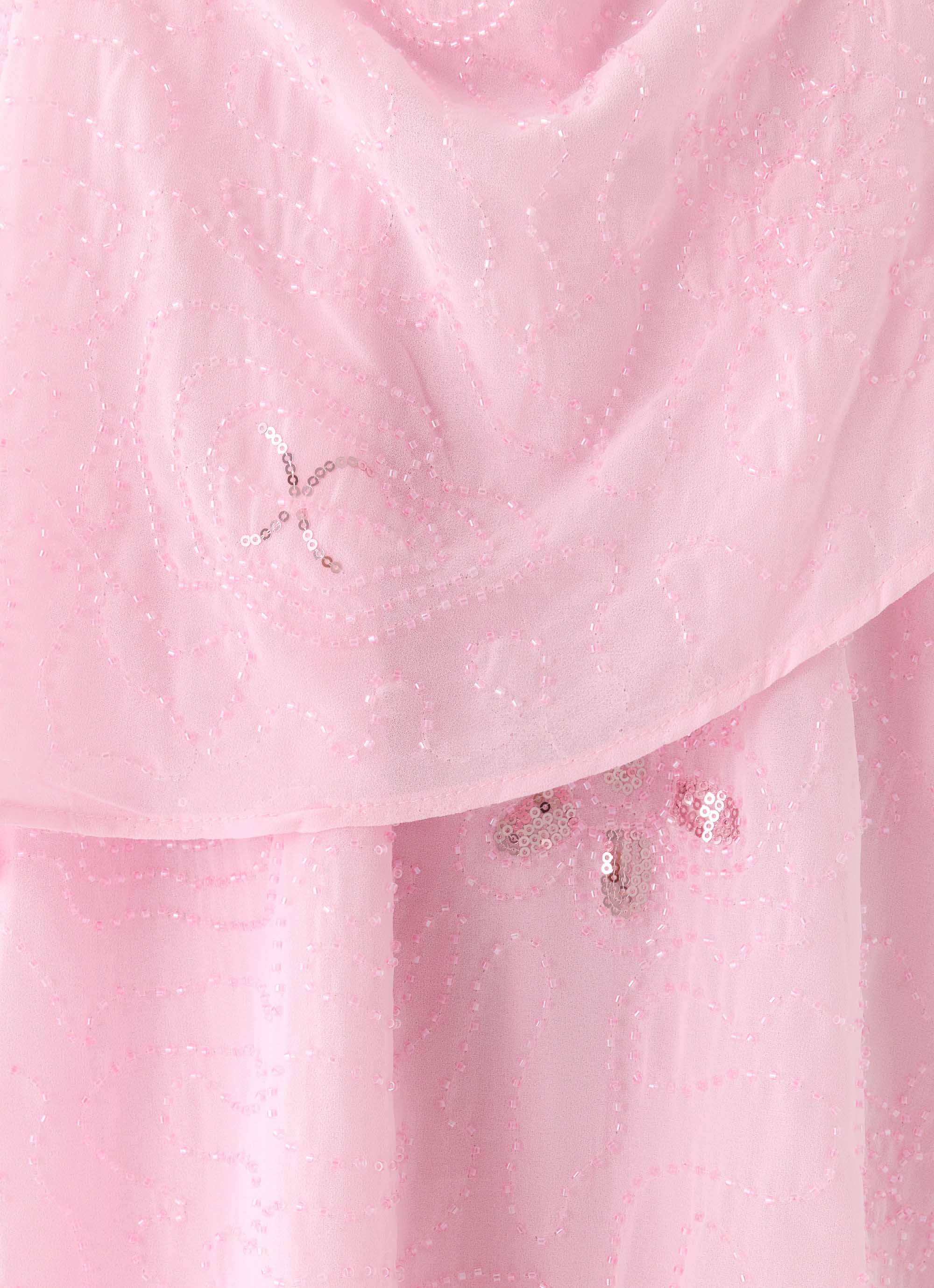 On The Go Beaded Mini Dress Pink