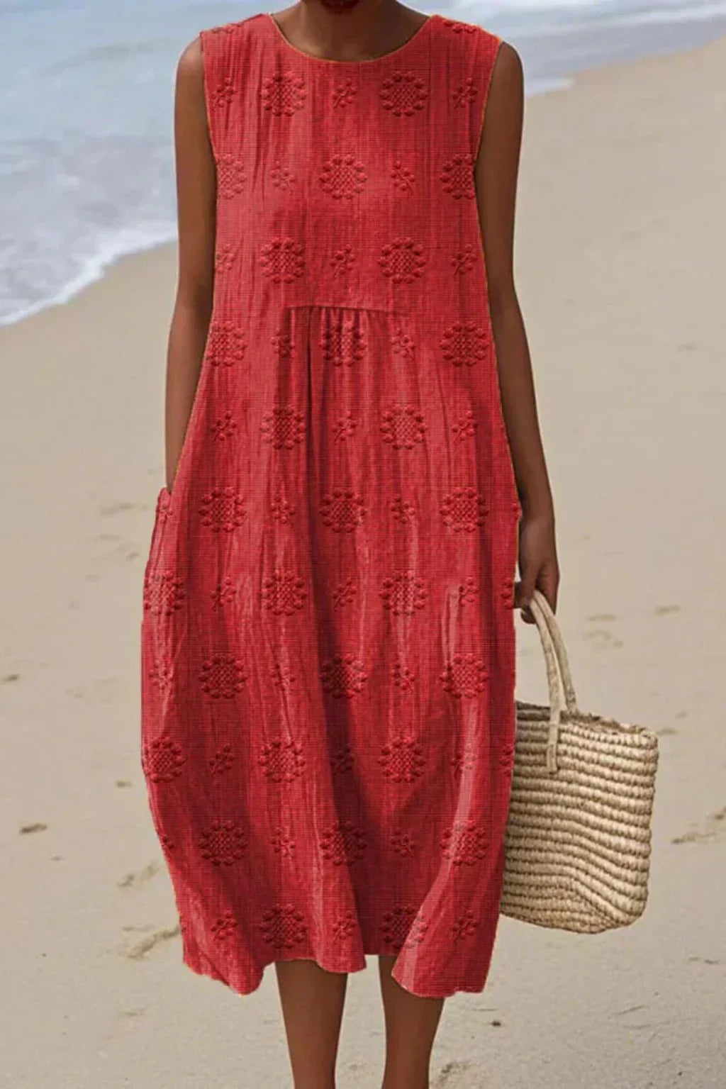 Riley Embroidery Midi Dress