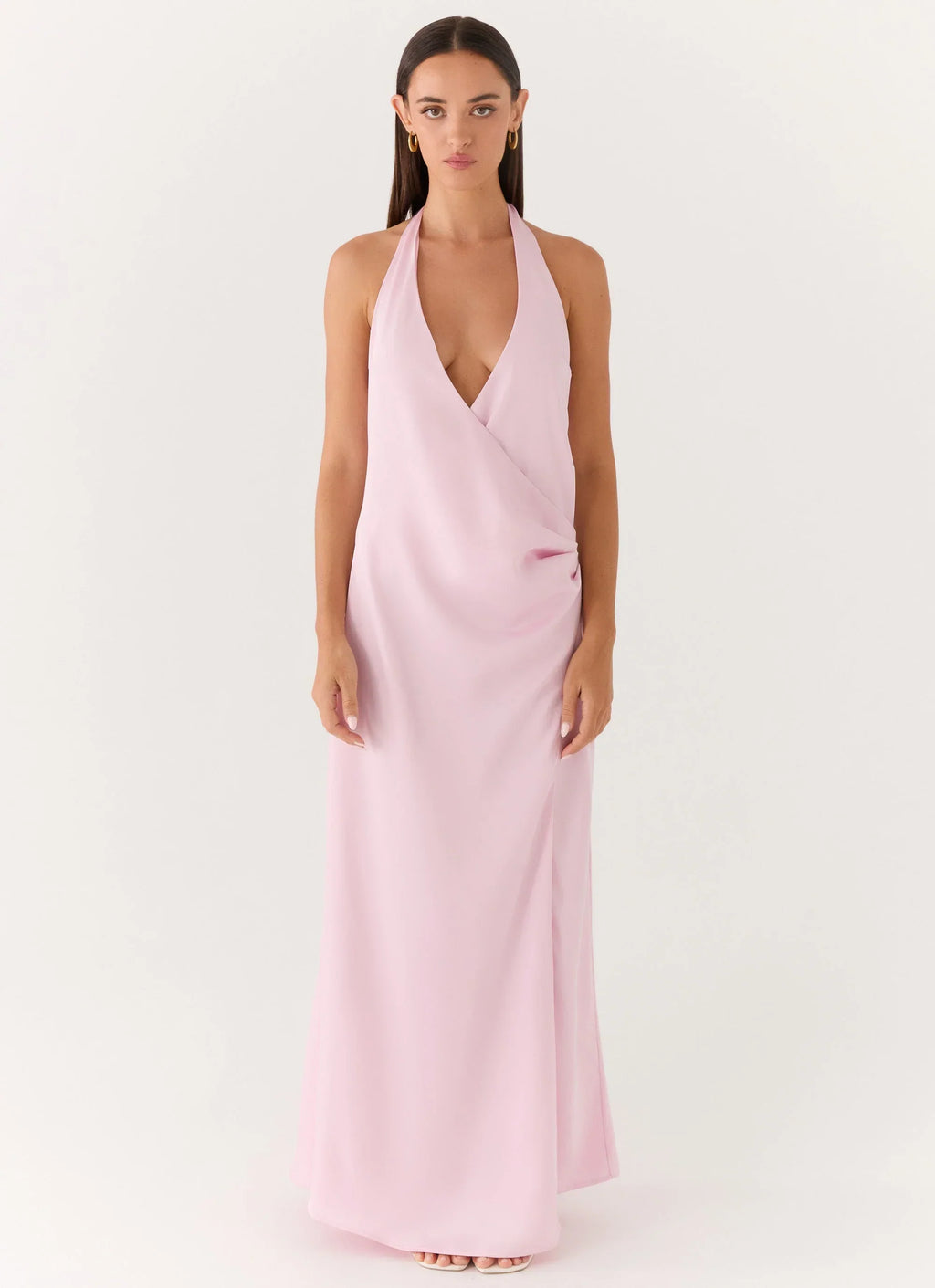 Chellie Wrap Maxi Dress Pink
