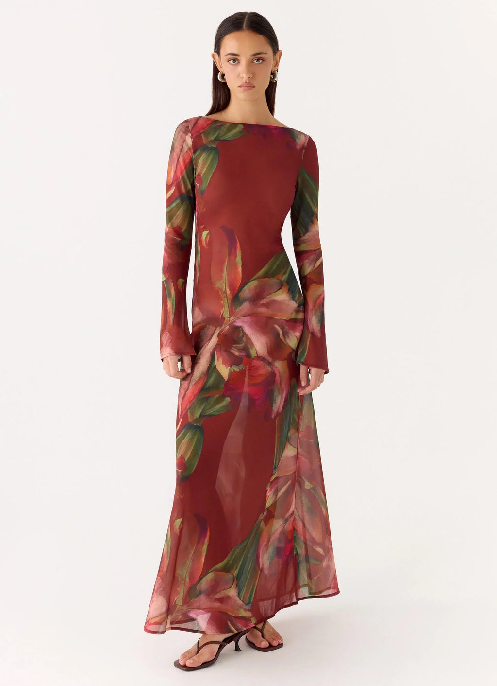 Charmayne Chiffon Maxi Dress Cuba