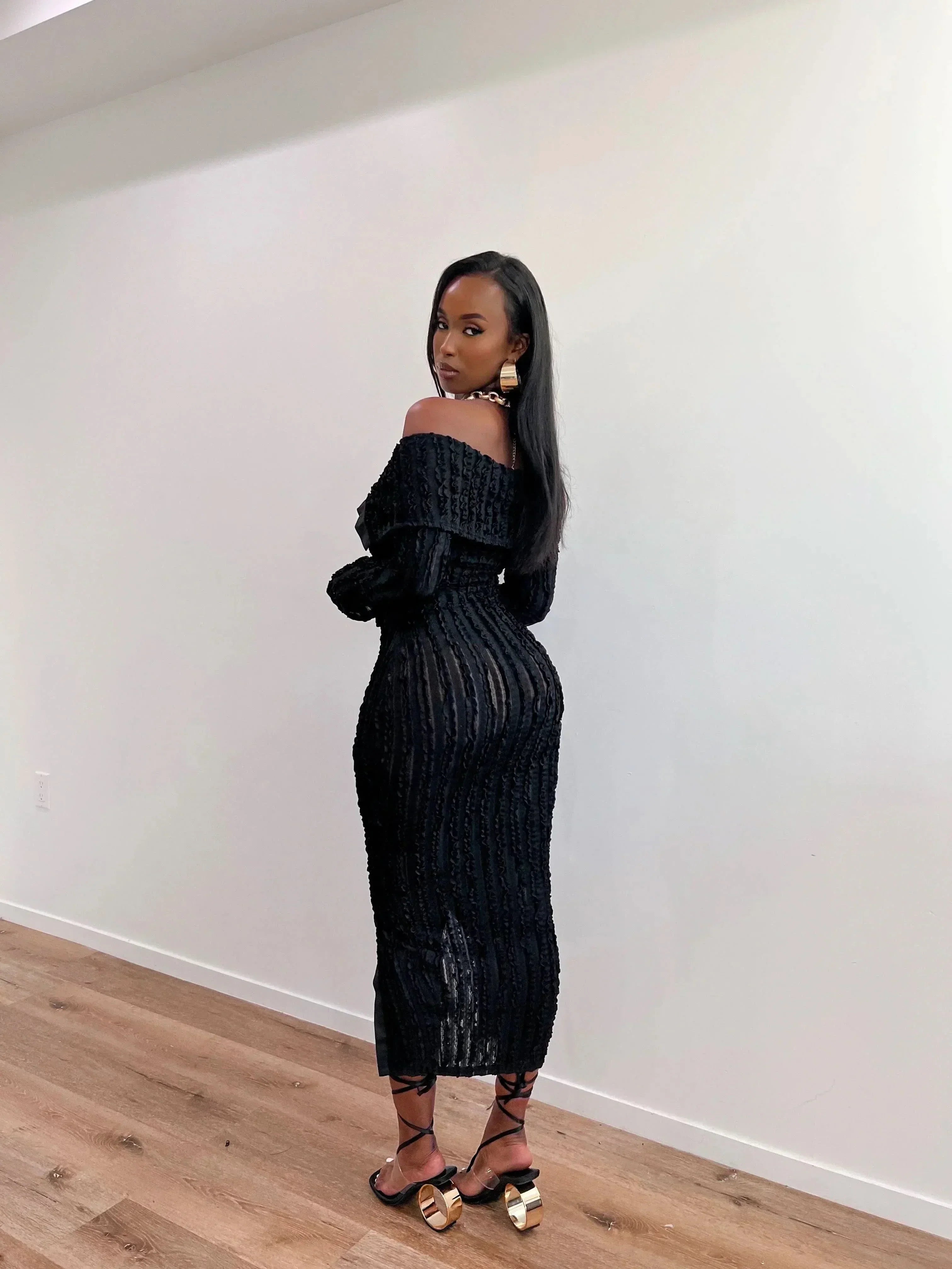 Cameron Ruched Midi Dress