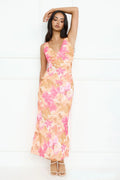 Floral Sunlight Maxi Dress Pink