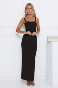 Champagne Society Maxi Dress Black