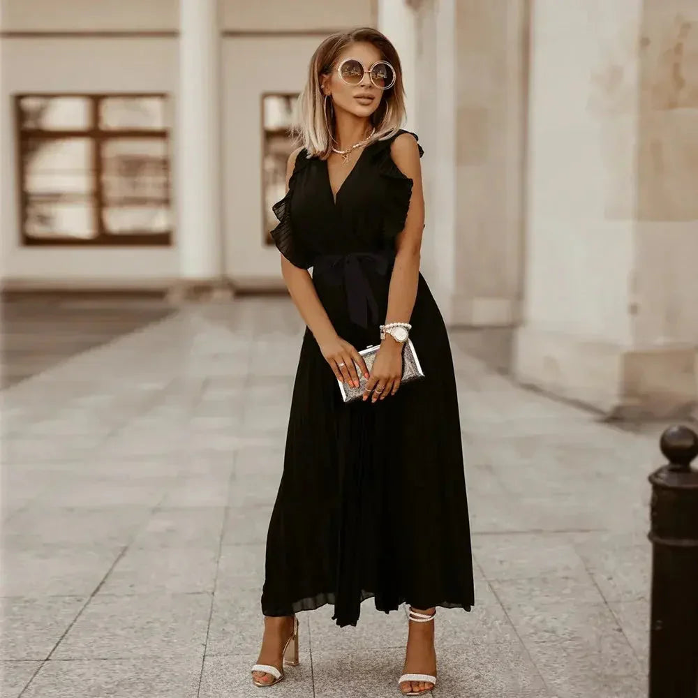 Olivia Ruffle Maxi Dress