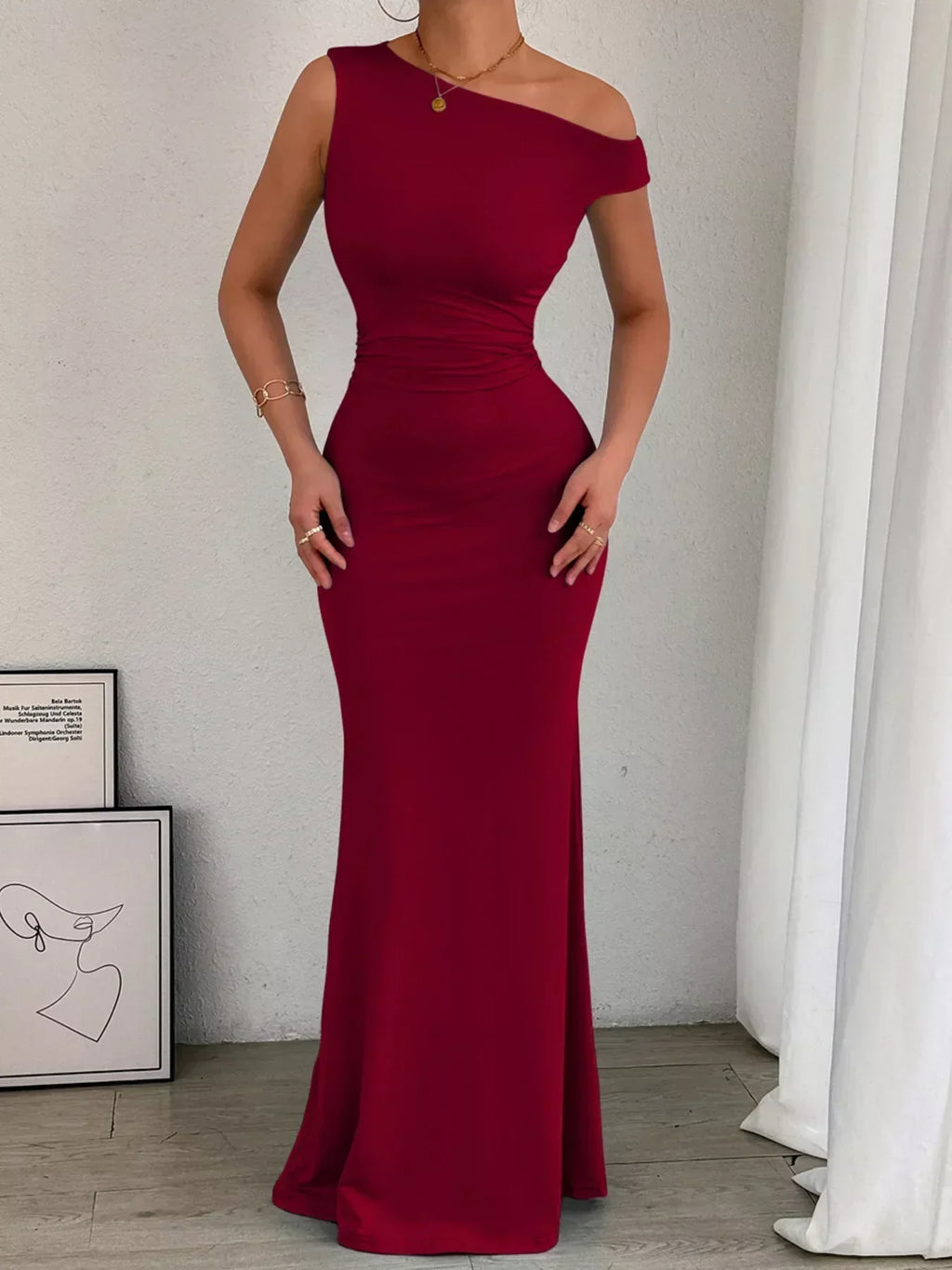 Sienna Ruched Maxi Dress