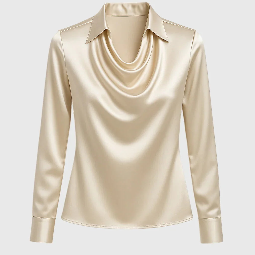 Valentina Satin Cowl Top