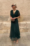 Rosetta Draped Maxi Dress