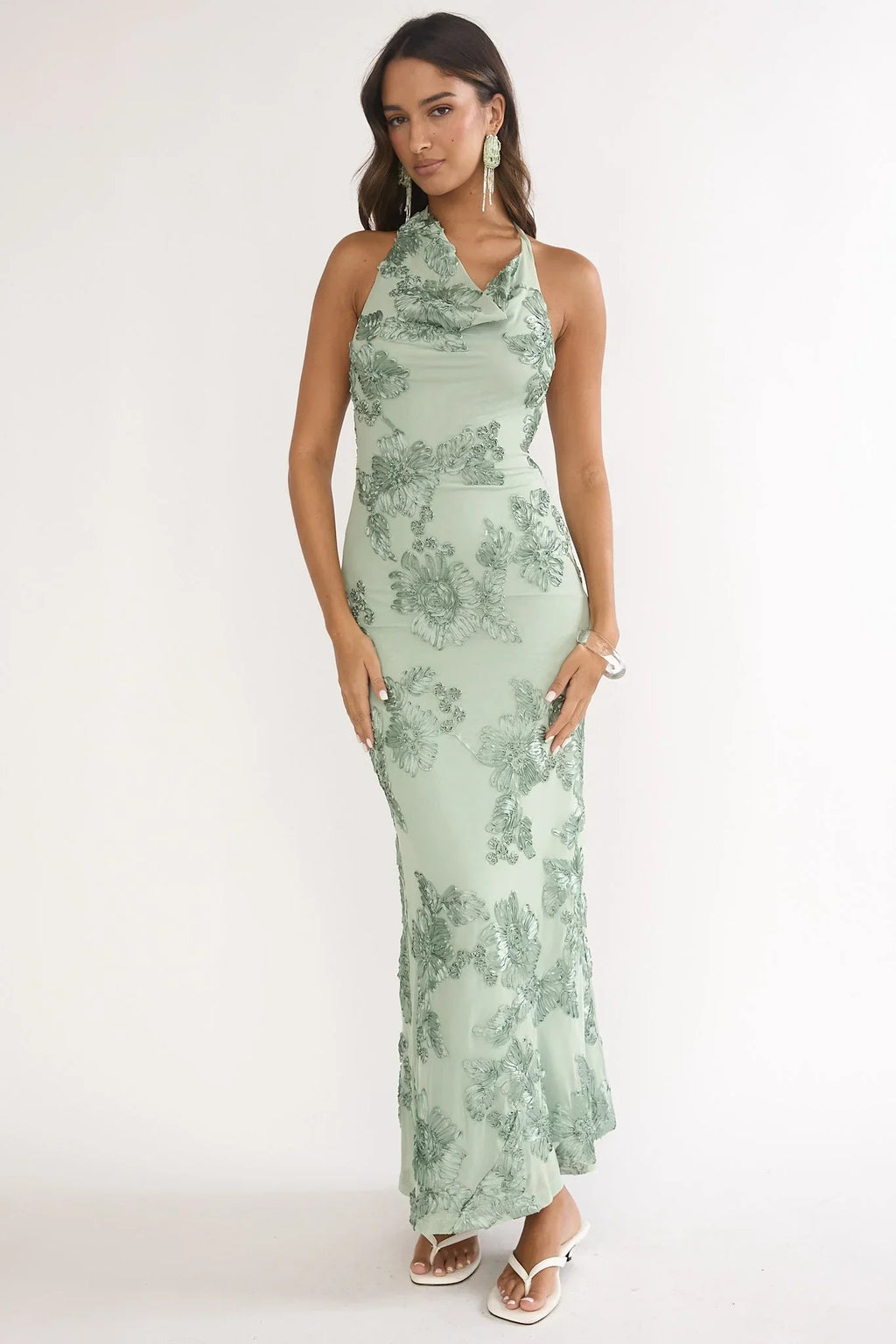 Kirralée Embellished Maxi Dress Aqua