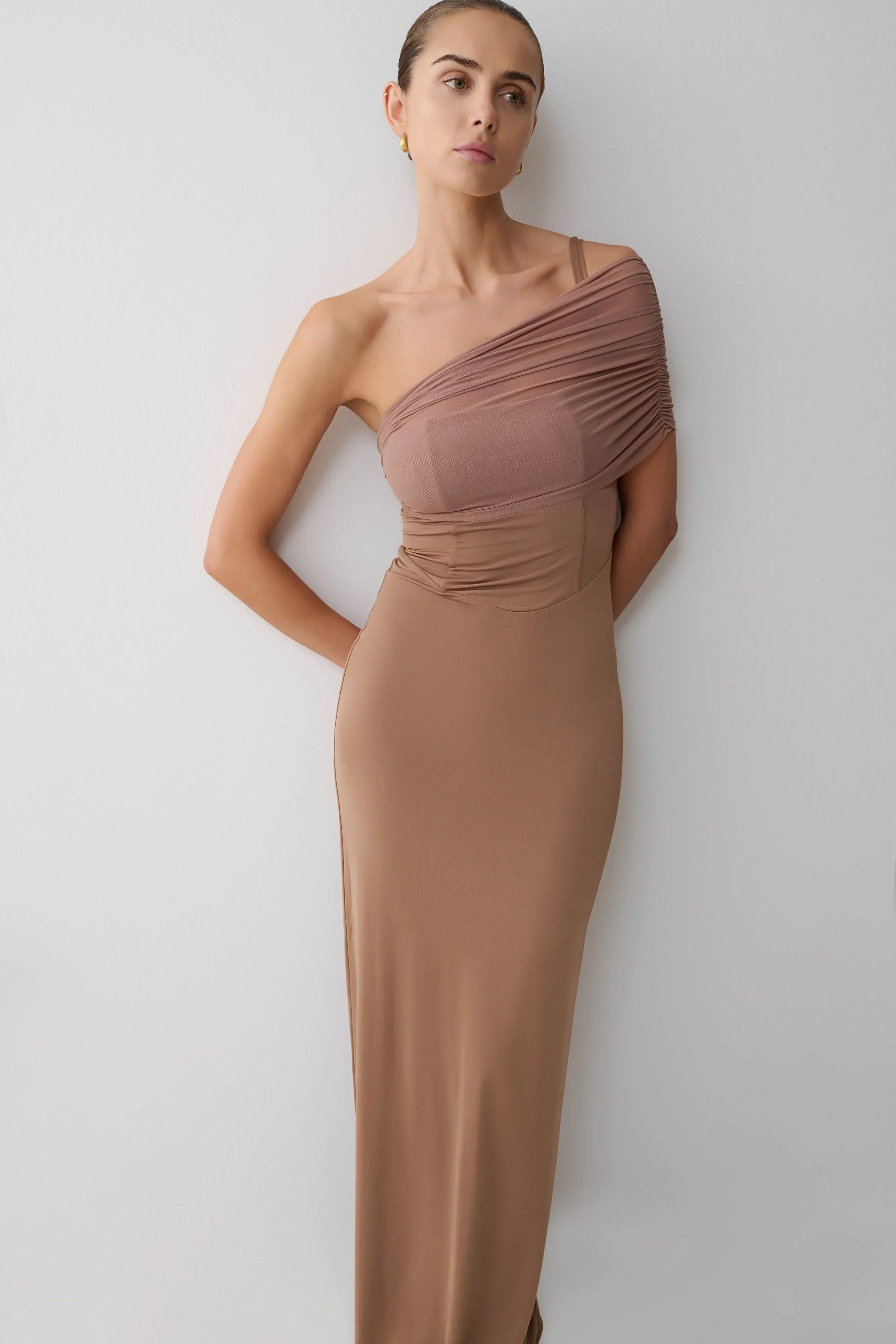 Hanh One Shoulder Maxi Dress