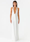 Cheyenne Halter Neck Maxi Dress - Ivory