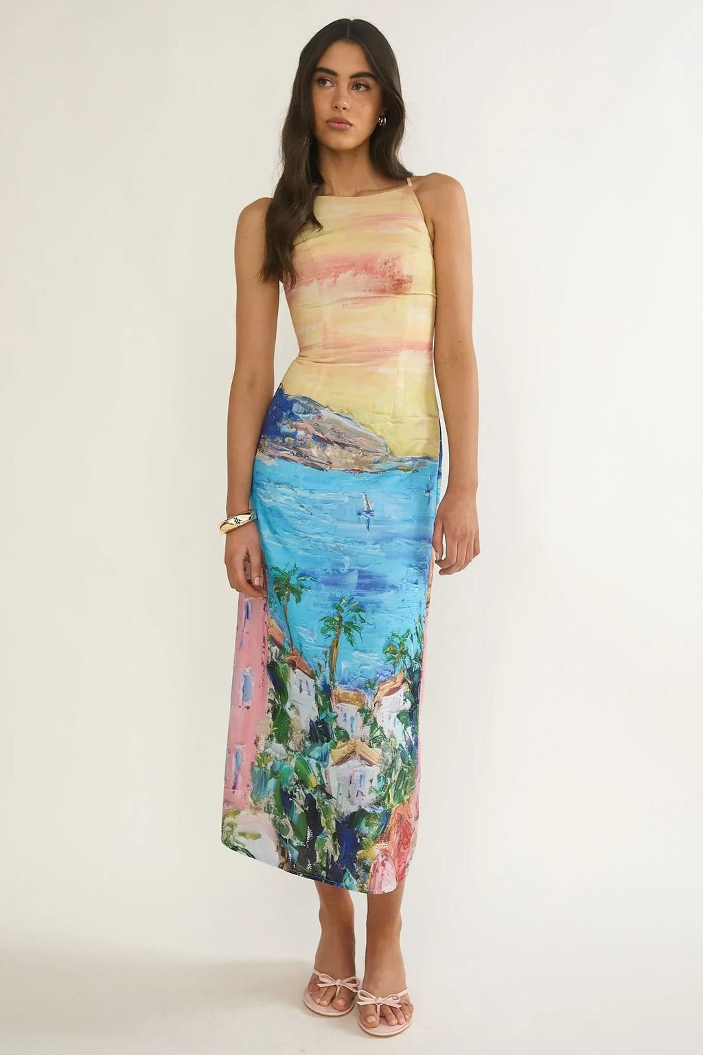 No Ordinary Girl Midi Dress Euro Print