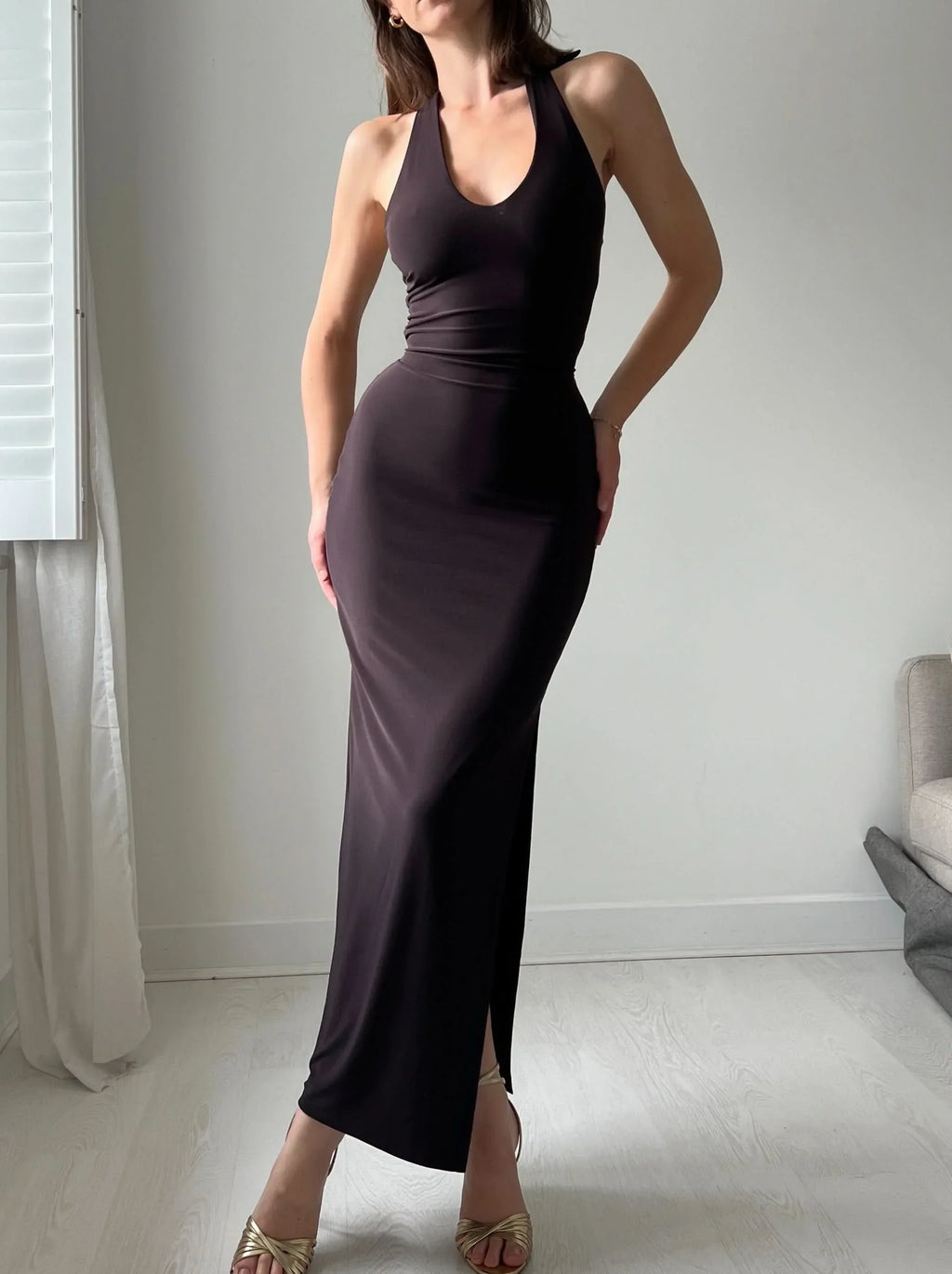 Sienna Halter Maxi Dress