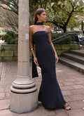 Pagoda Maxi Dress Black Polkadot