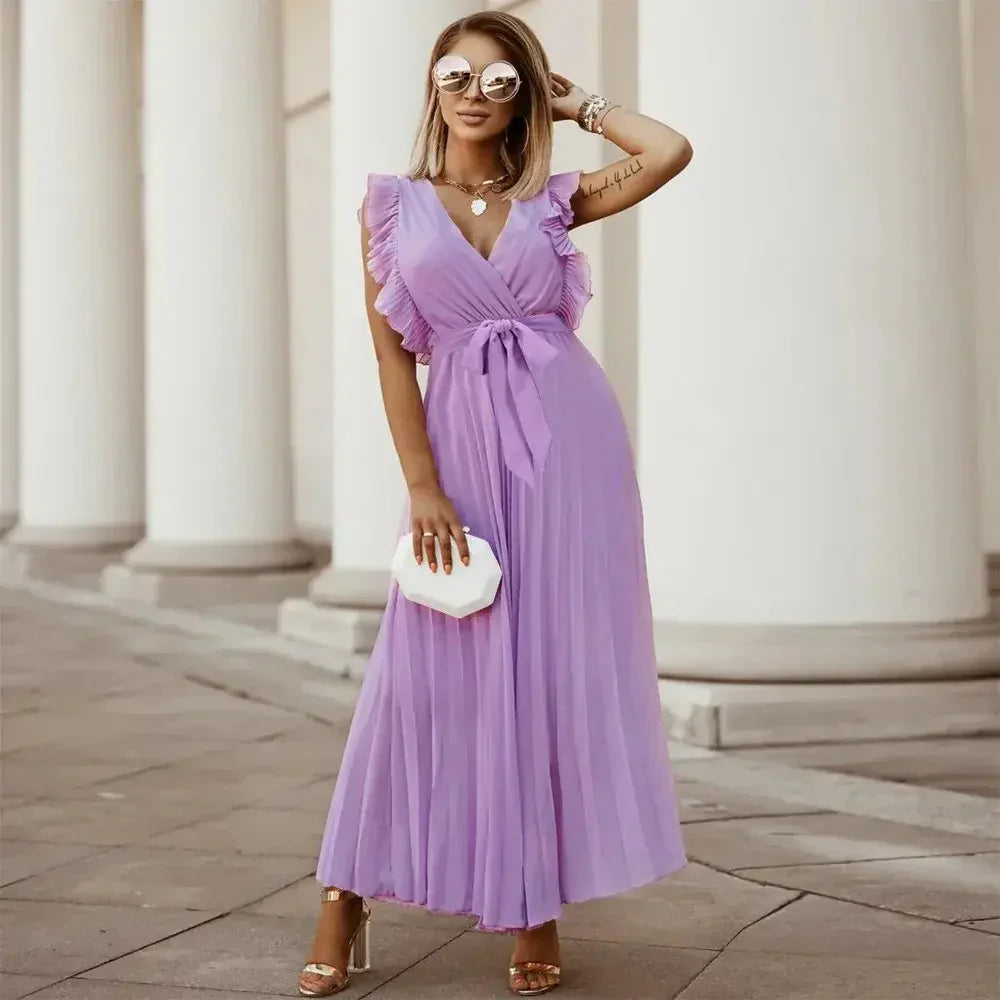 Olivia Ruffle Maxi Dress