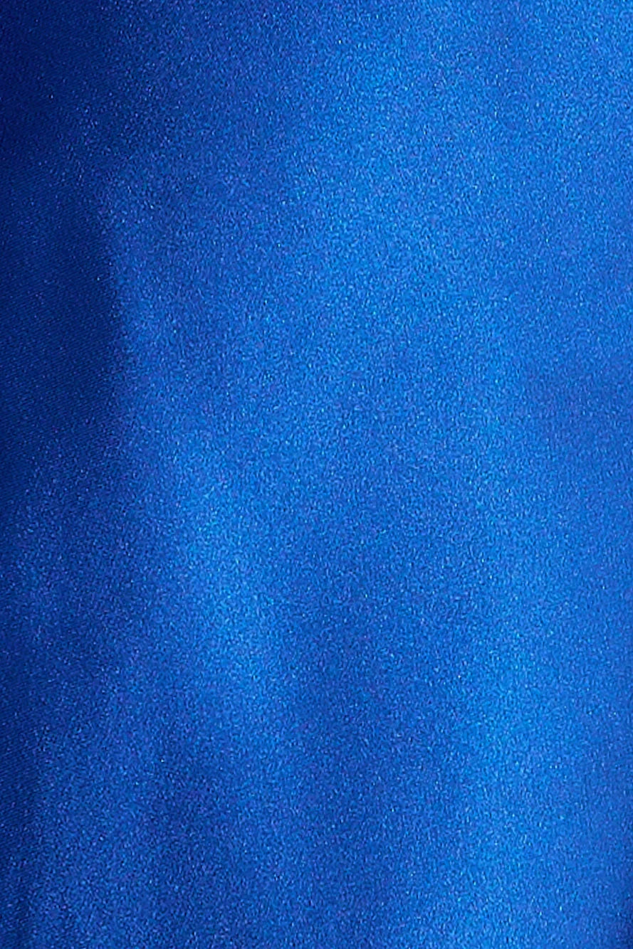 Luxe Arrival Satin Mini Dress Cobalt Blue