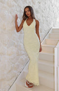 Lemon Lace Maxi Dress