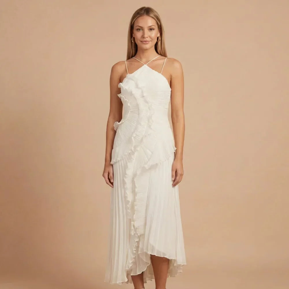 Isabella Ruffle Midi Dress