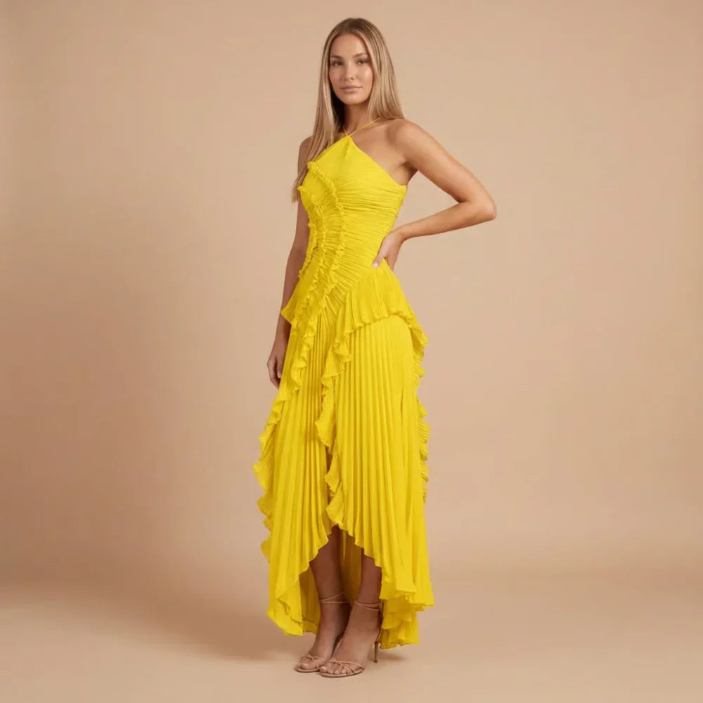 Isabella Ruffle Midi Dress