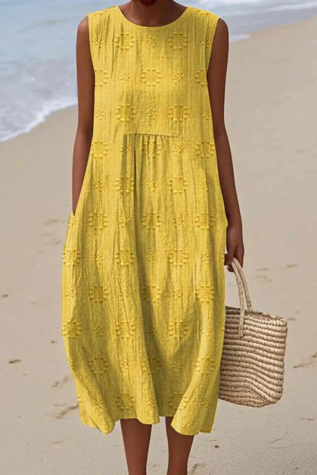 Riley Embroidery Midi Dress