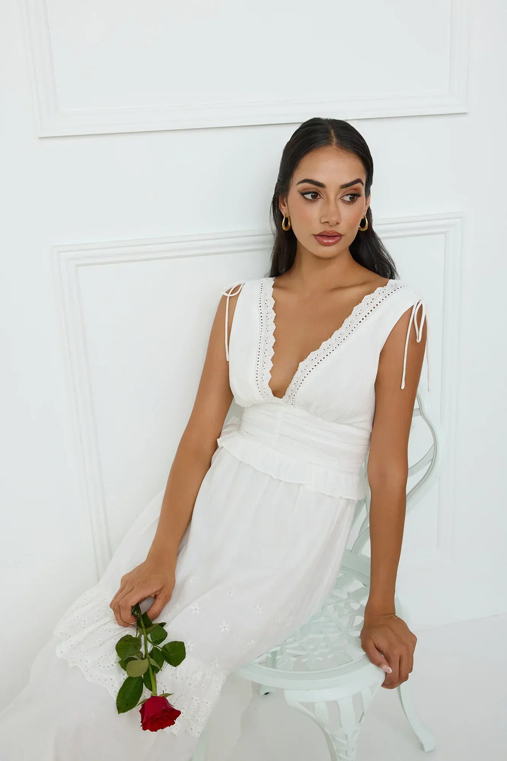 Desert Oasis Maxi Dress White