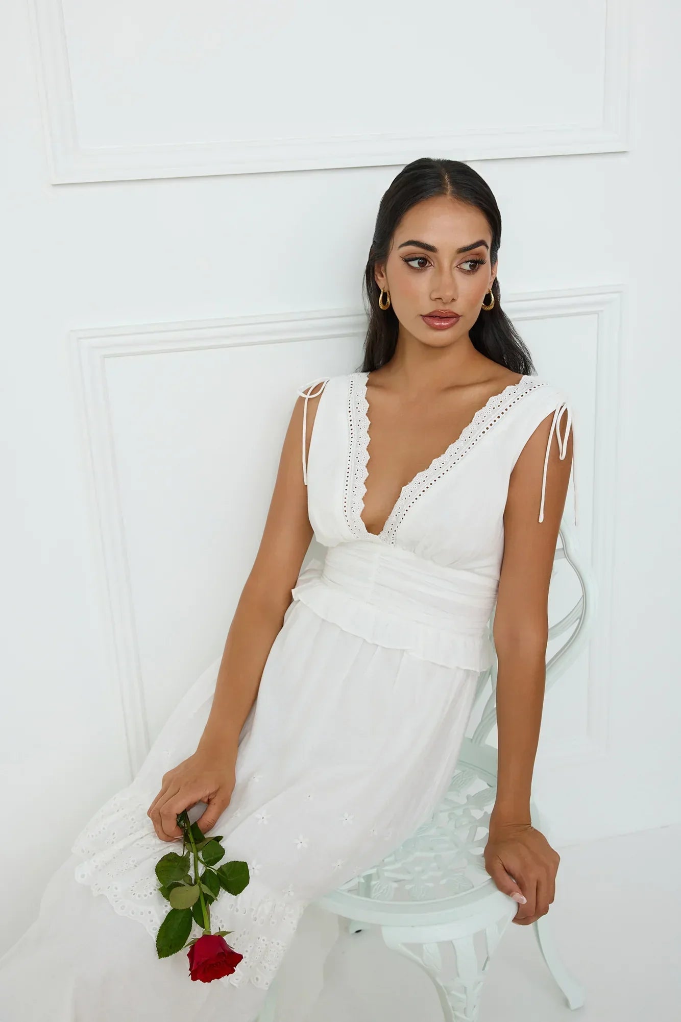 Desert Oasis Maxi Dress White