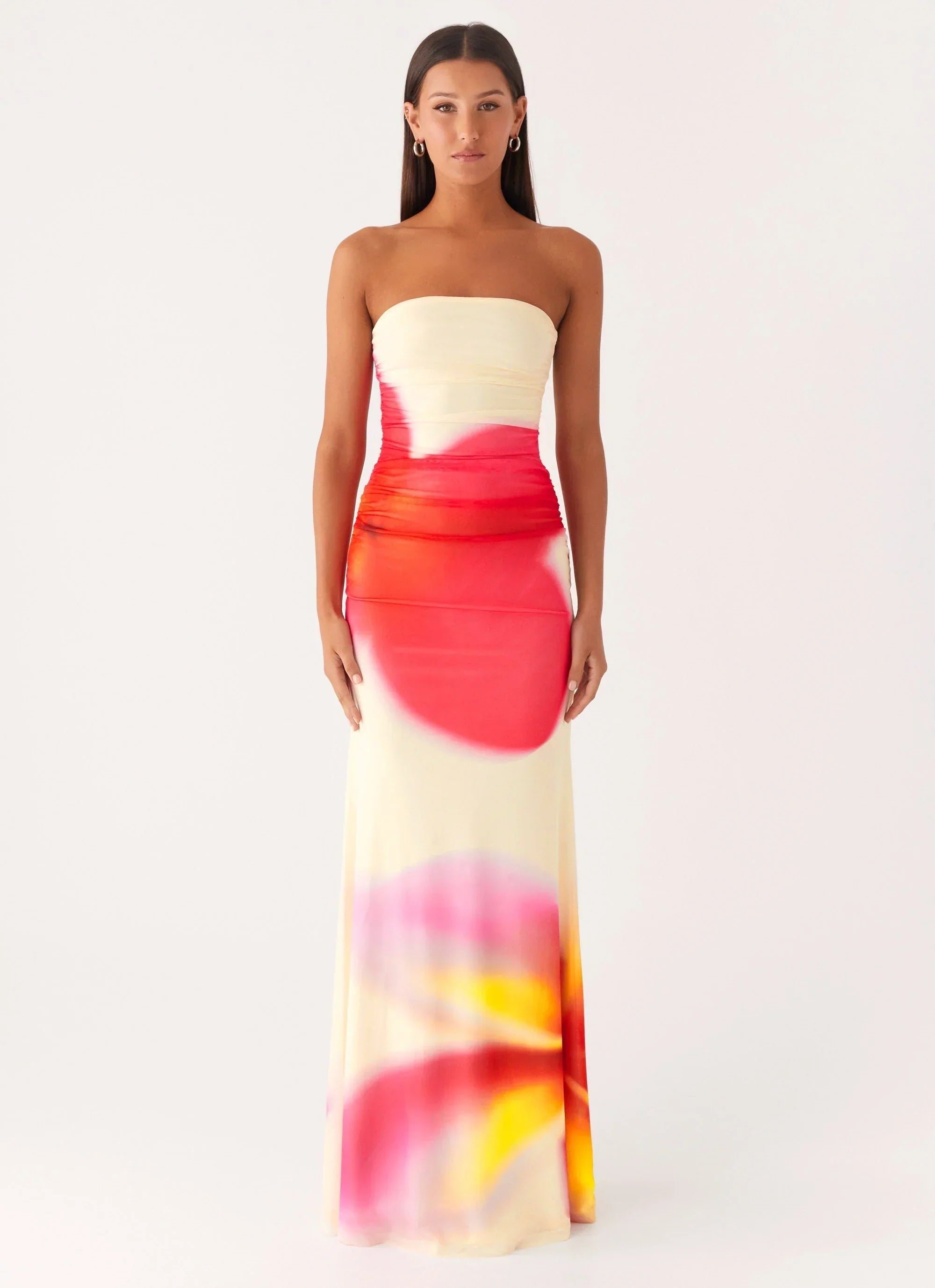 Iroha Strapless Maxi Dress Yellow