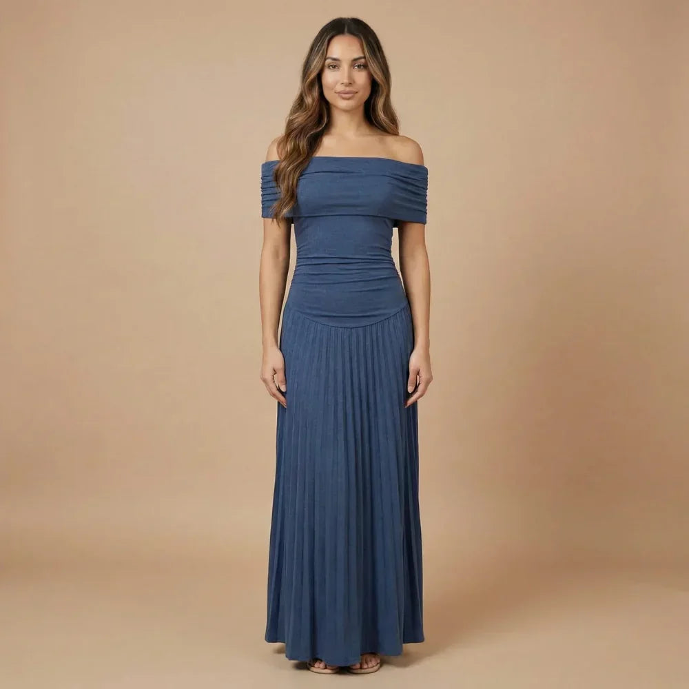 Adriana Ruched Maxi Dress