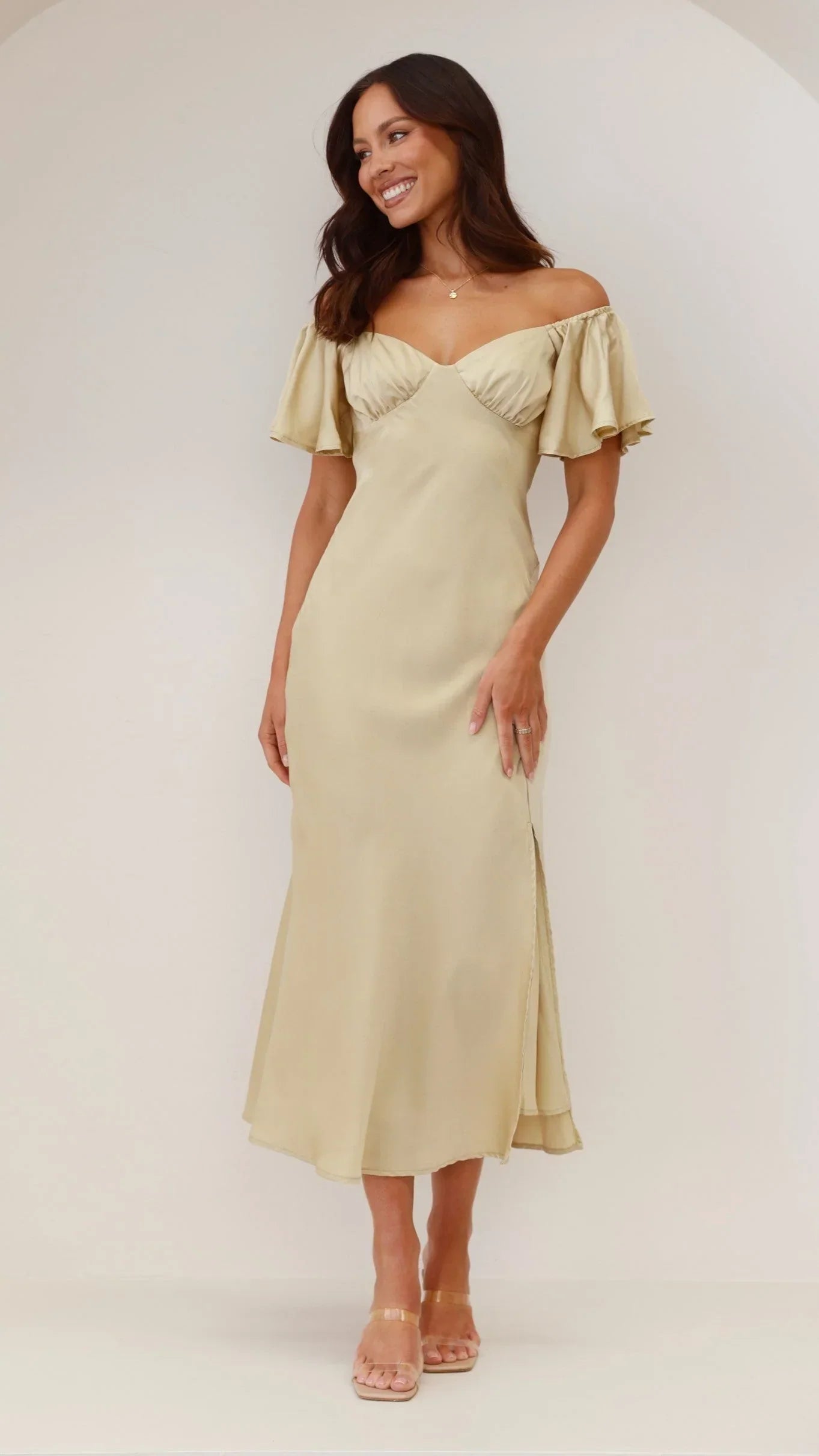 Emilia Ruffle Midi Dress