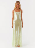 Higher Level Sequin Maxi Dress - Mint
