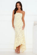 Urban Petal Strapless Maxi Dress Yellow