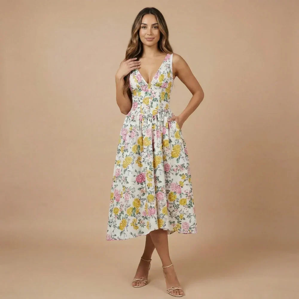 Rosalie Corset Midi Dress