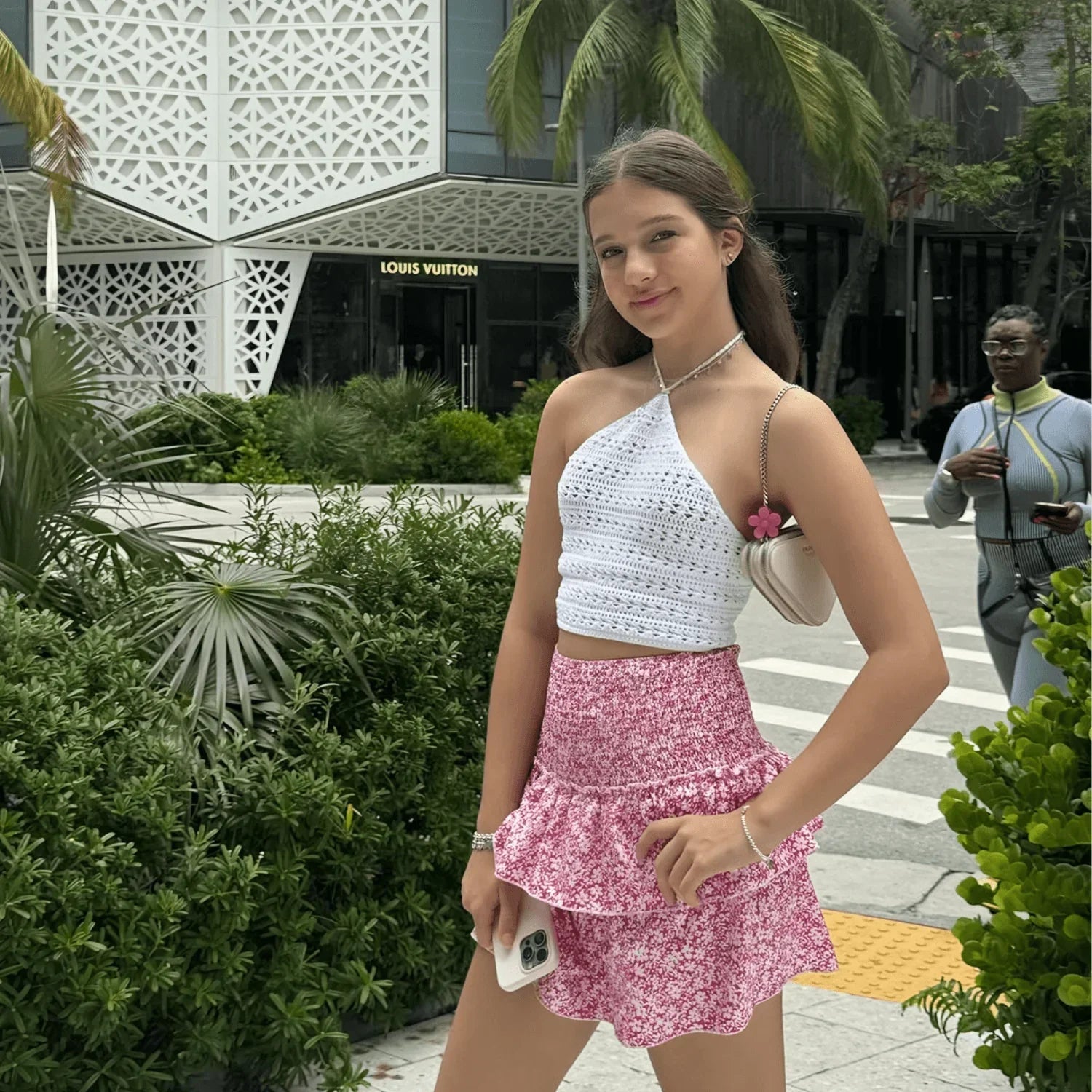 Sage Ruffle Mini Skirt Mini Dress