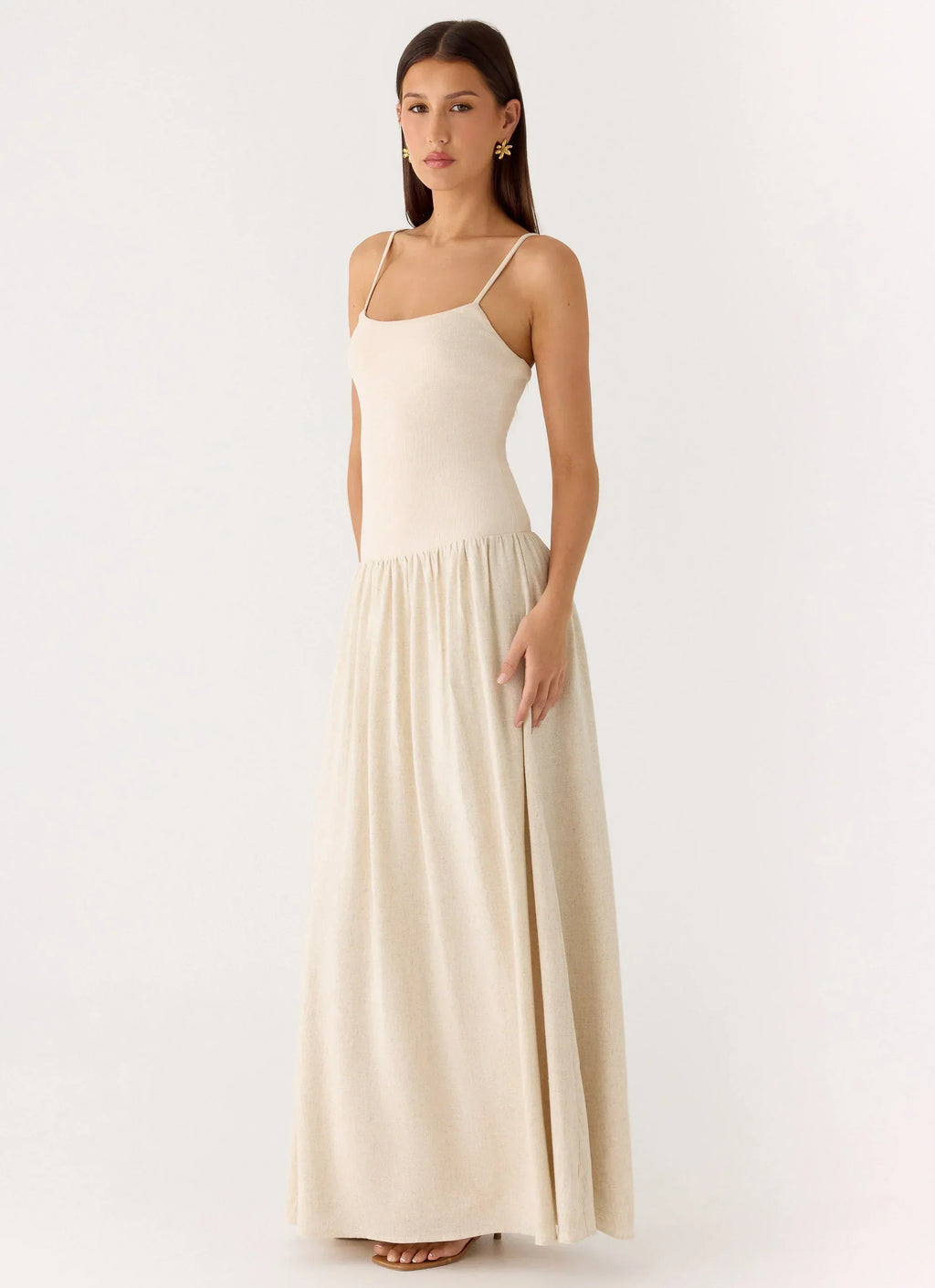 Ali Linen Maxi Dress - Oatmeal