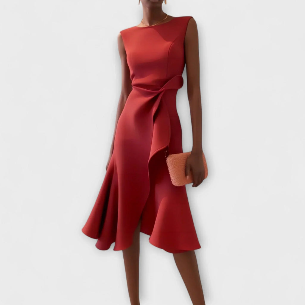 Elena Draped Midi Dress