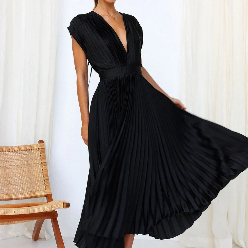 Ariana Pleated Midi Dress