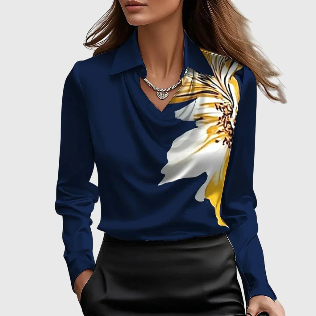Valentina Satin Cowl Top