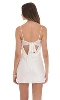 Venice Muse Lace Bust White Mini Dress