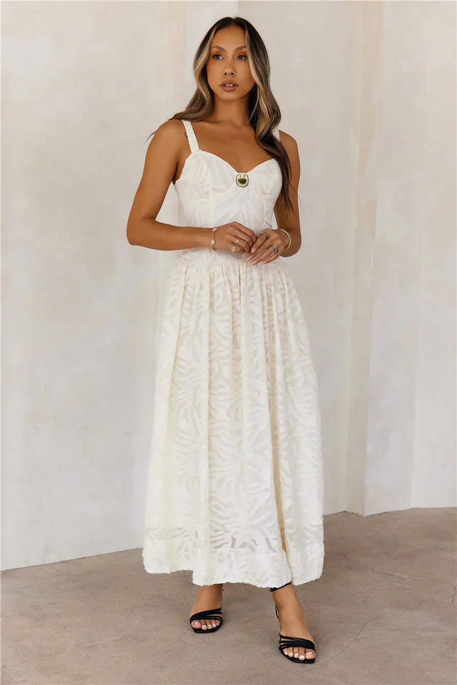 Candlelight Hour Maxi Dress Cream