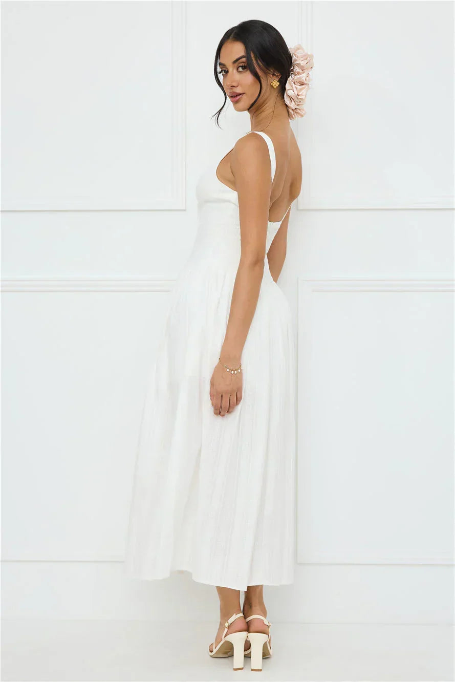 Serene Nights Maxi Dress White