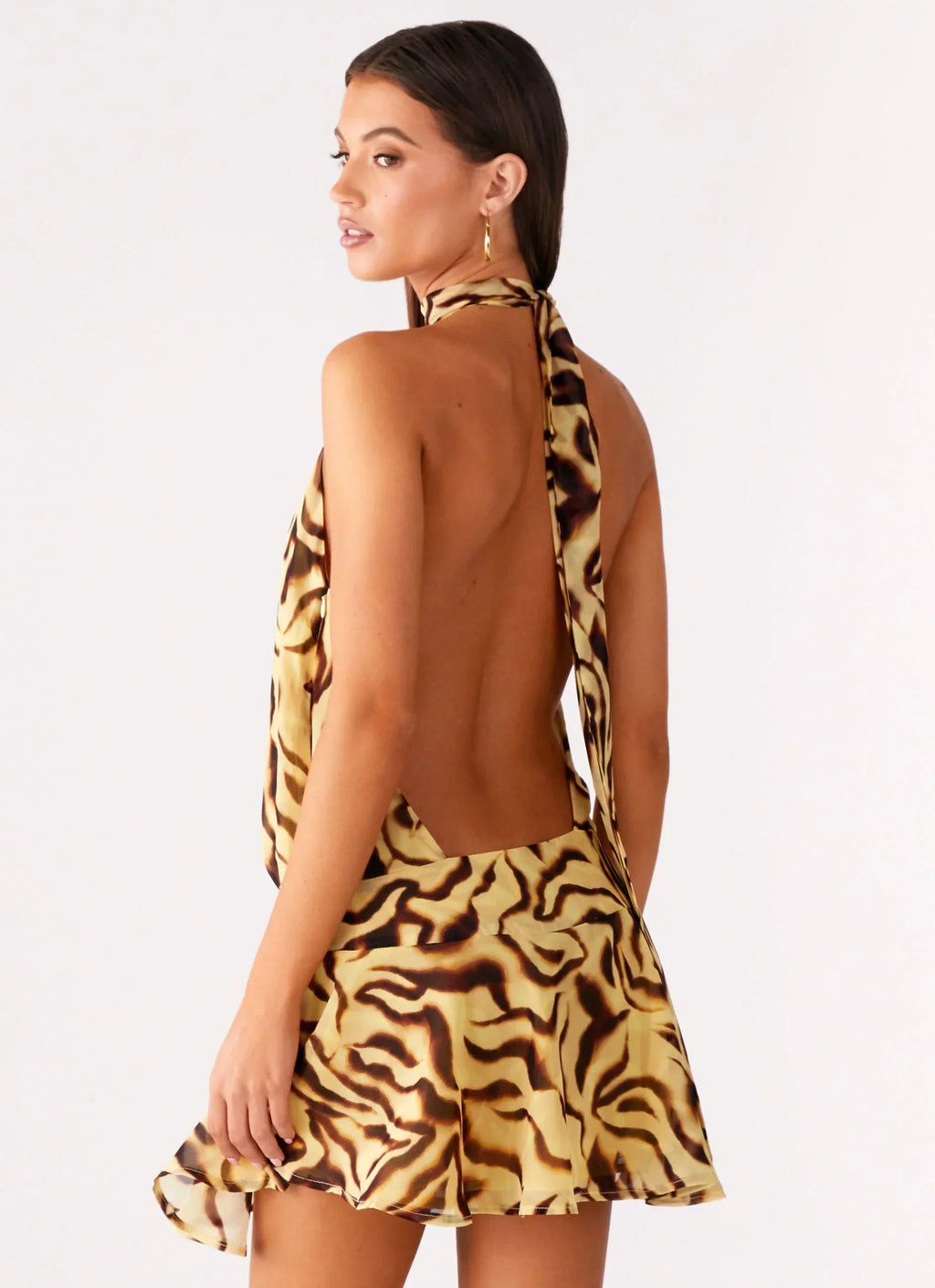 Zulla Backless Mini Dress - Laguna Print