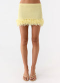 Elyssa Knit Mini Skirt - Lemon