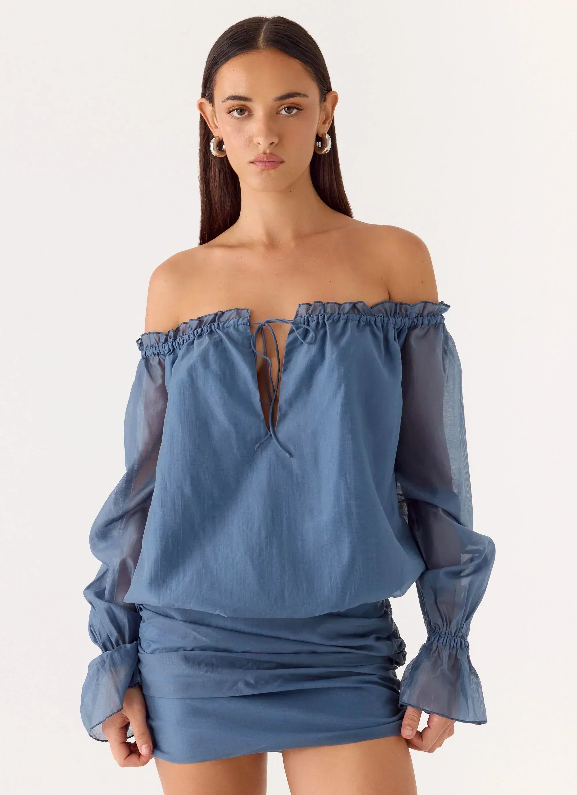 Tedara Mini Dress - Washed Navy